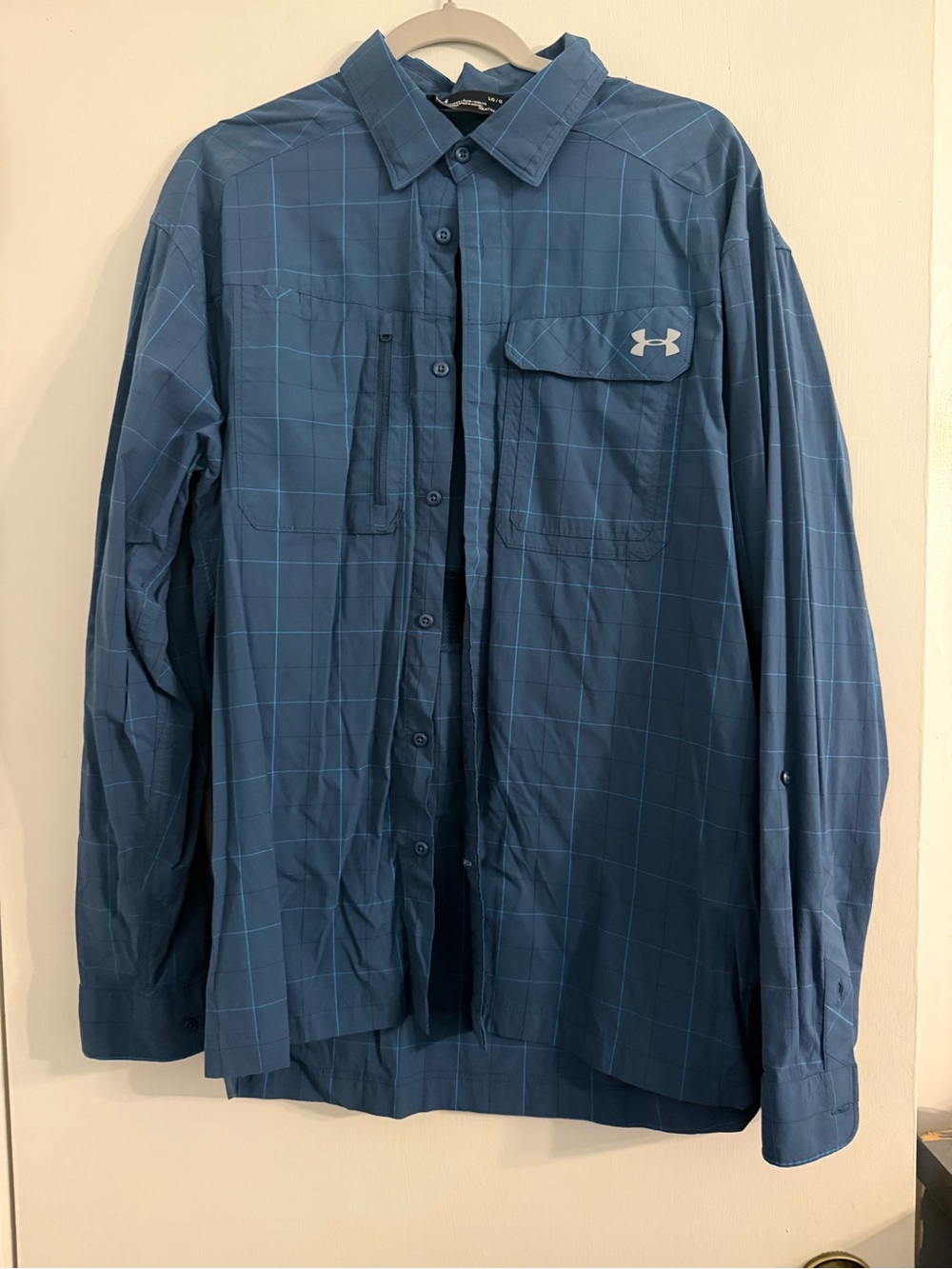 Under Armour Blue Grid Lightweight Shirt Jacket